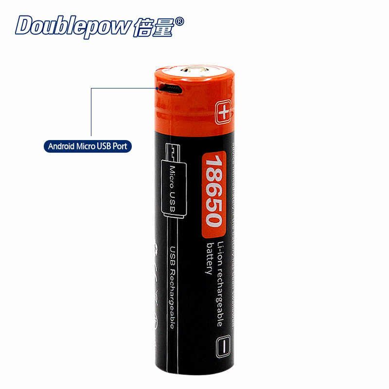 

Doublepow 18650 3.7 В 2600 мАч Высокая емкость Li-ion Батарея Портативная USB зарядка постоянного тока Батарея для Flash