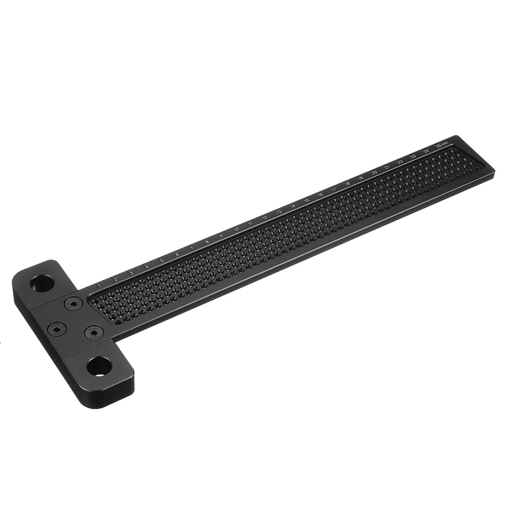 

Aluminium Alloy T Hole Positioning Metric Measuring Ruler 160/260mm Precision Marking T-Rule Scriber Ruler Woodworking T