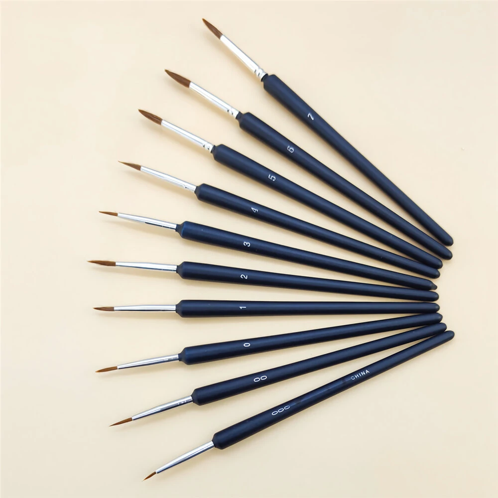 10pcs set Hook Line Pen Paint Brushes Watercolor Brushes Hair Pen Gouache Acrylic Oil Painting For Painting Beginner Supplies