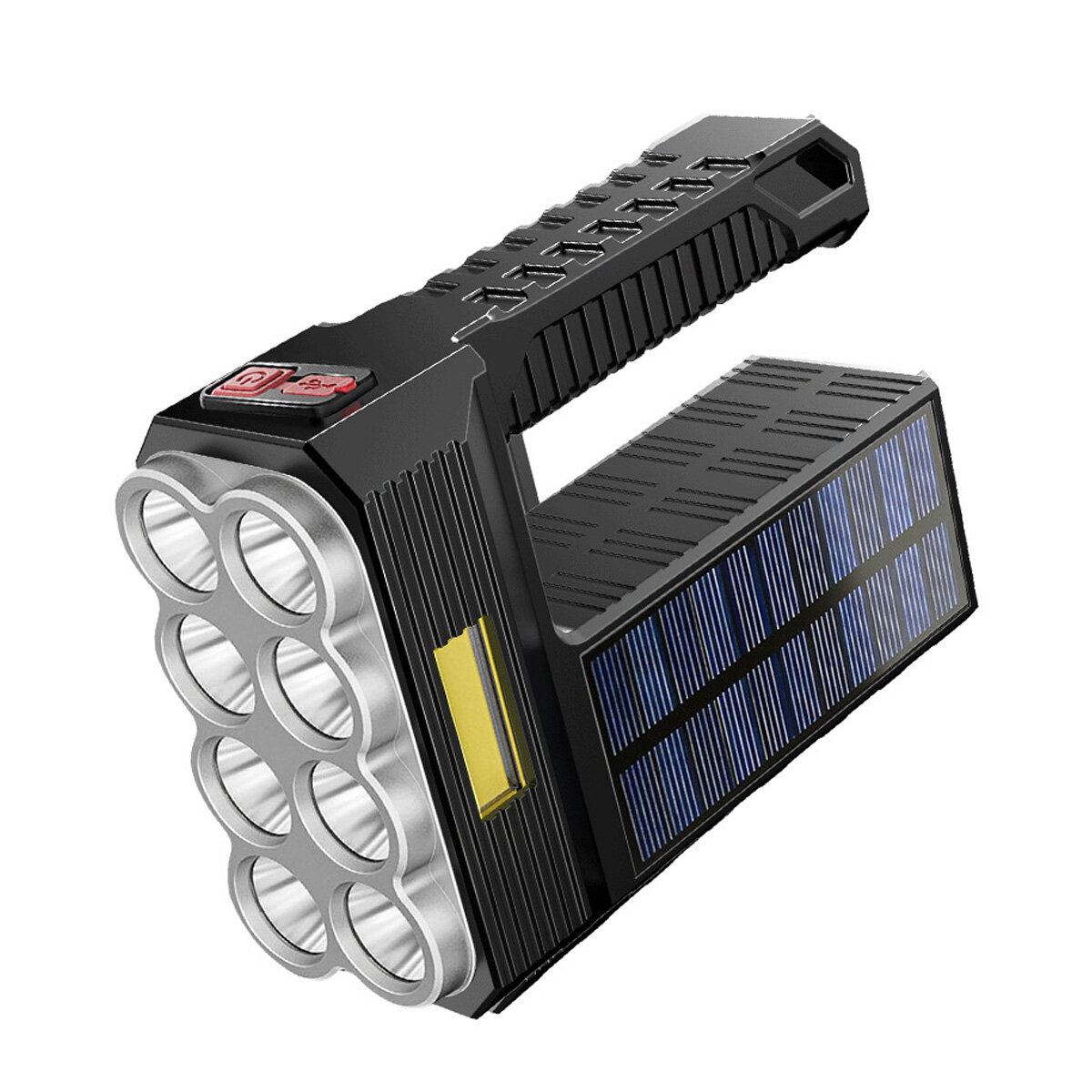 

Bikight® 8LED+COB 4Modes Super Bright Portable Solar Flashlight USB Rechargeable Power Indicator Searchlight Waterproof