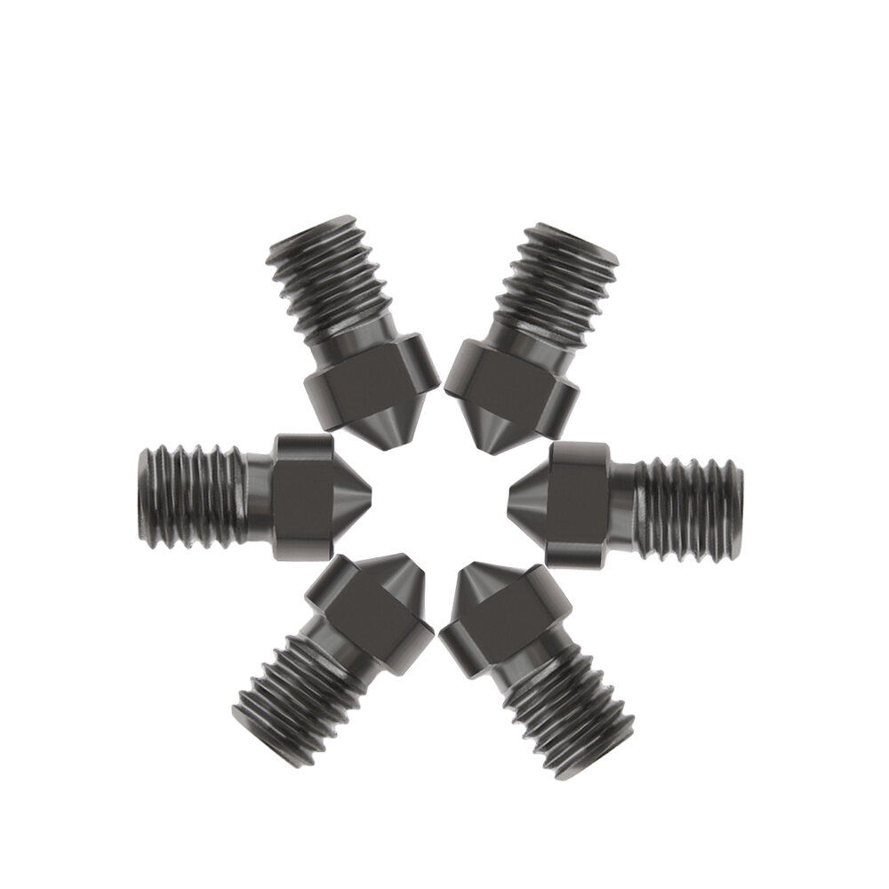 

TWO TREES® 3Pcs V6 Hardened Steel Nozzle 0.2/0.3/0.4/0.5/0.6/0.8/1.0mm J-Head Extruder Nozzle kit for 3D Printer