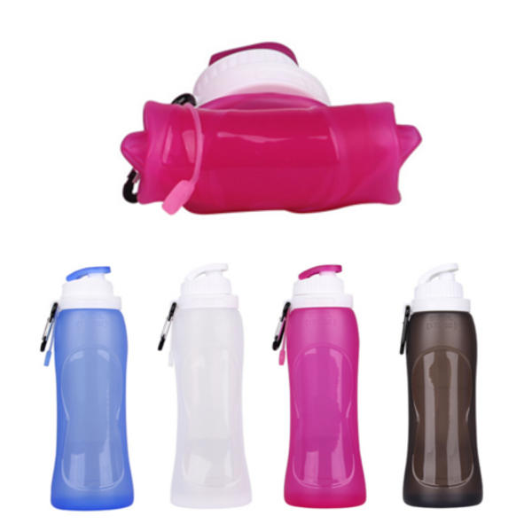 500ML Viaje plegable Silicona Sport botella de agua plegable para al aire libre cámping Senderismo 