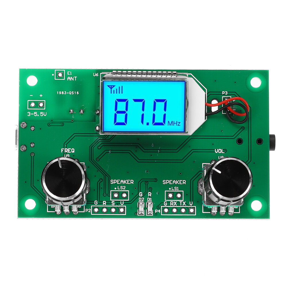 3-5V DSP PLL LCD digitaal display 87-108MHz FM-radio-ontvangermodule Stereo-ontvangende PCB-printpla