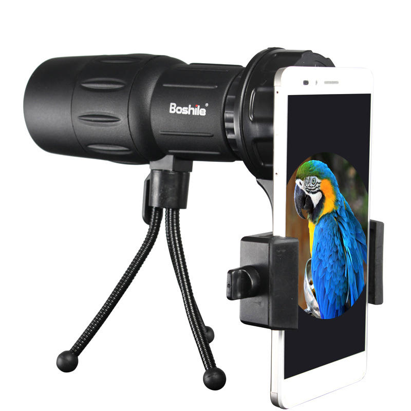 Boshile 10x42 HD BAK4 Monocular Nachtsicht Wasserdicht Teleskop Birdwatching Spektiv