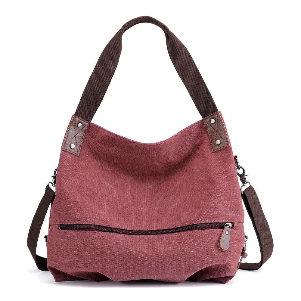 KVKY Canvas Tote Handbag Minimalist Fashion Summer Shopping Bag Shoulder Crossbody Bag