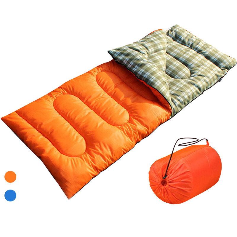 IPRee® Saco de dormir individual de poliéster cálido para adultos, para acampar y viajar al aire libre.