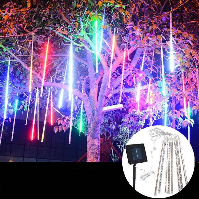 

Waterproof Solar Powered 50cm 8 Tubes LED Meteor Shower Rain Garden Tree HoliDay Light