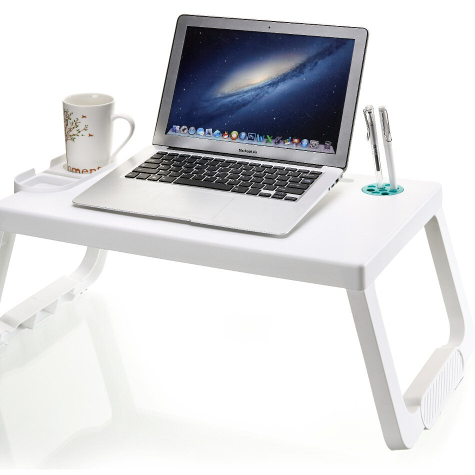Portable Plastic Foldable Laptop Desk Stand Lapdesk Computer Notebook Multi-Functional Bed Sofa Breakfast Tray Table Off