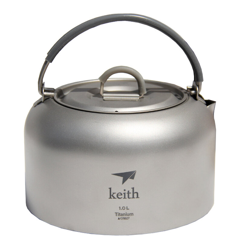 Keith 1L Titán kempingüst Outdoor Coffee Kettle Kemping edény Utazási edény Kültéri Piknik Készlet