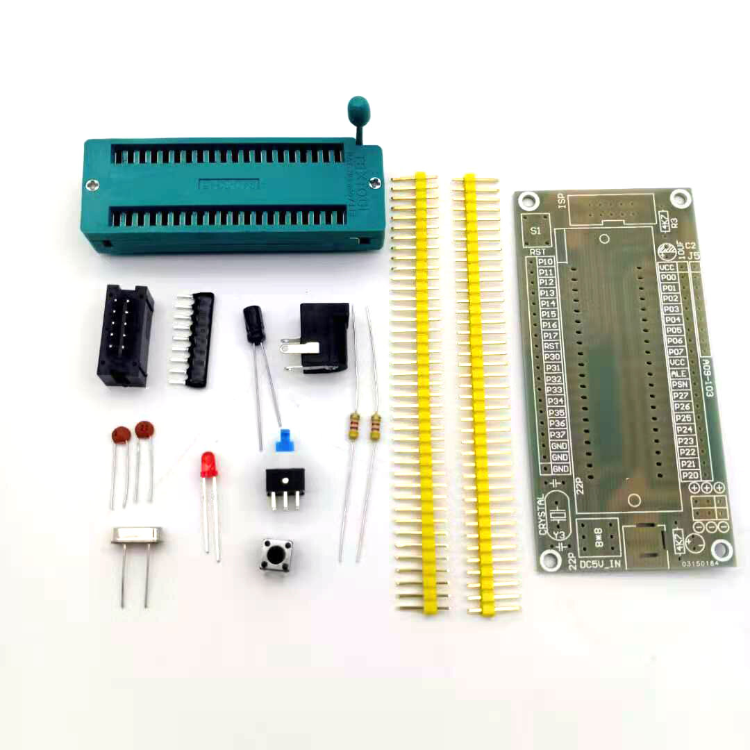 51 Single Chip Microcomputer Minimum System Board DIY Kit Development Board Learning Board 40P Locki