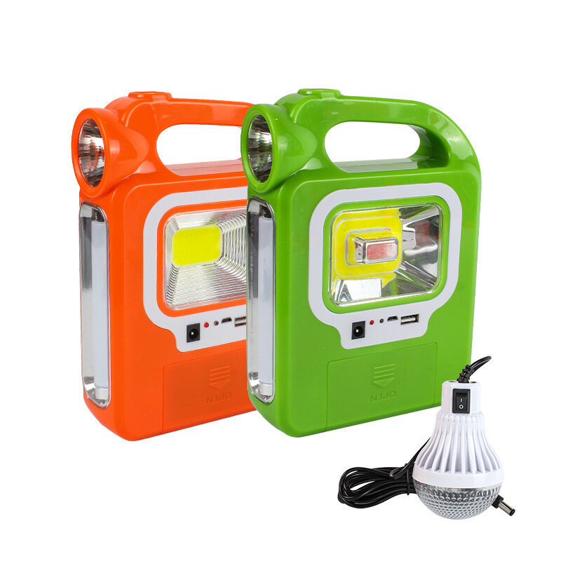 Portable Solar Lantern COB LED Work Lamp Emergency Spotlight USB Rechargeable Hand Lamp For Outdoor Hiking Camping