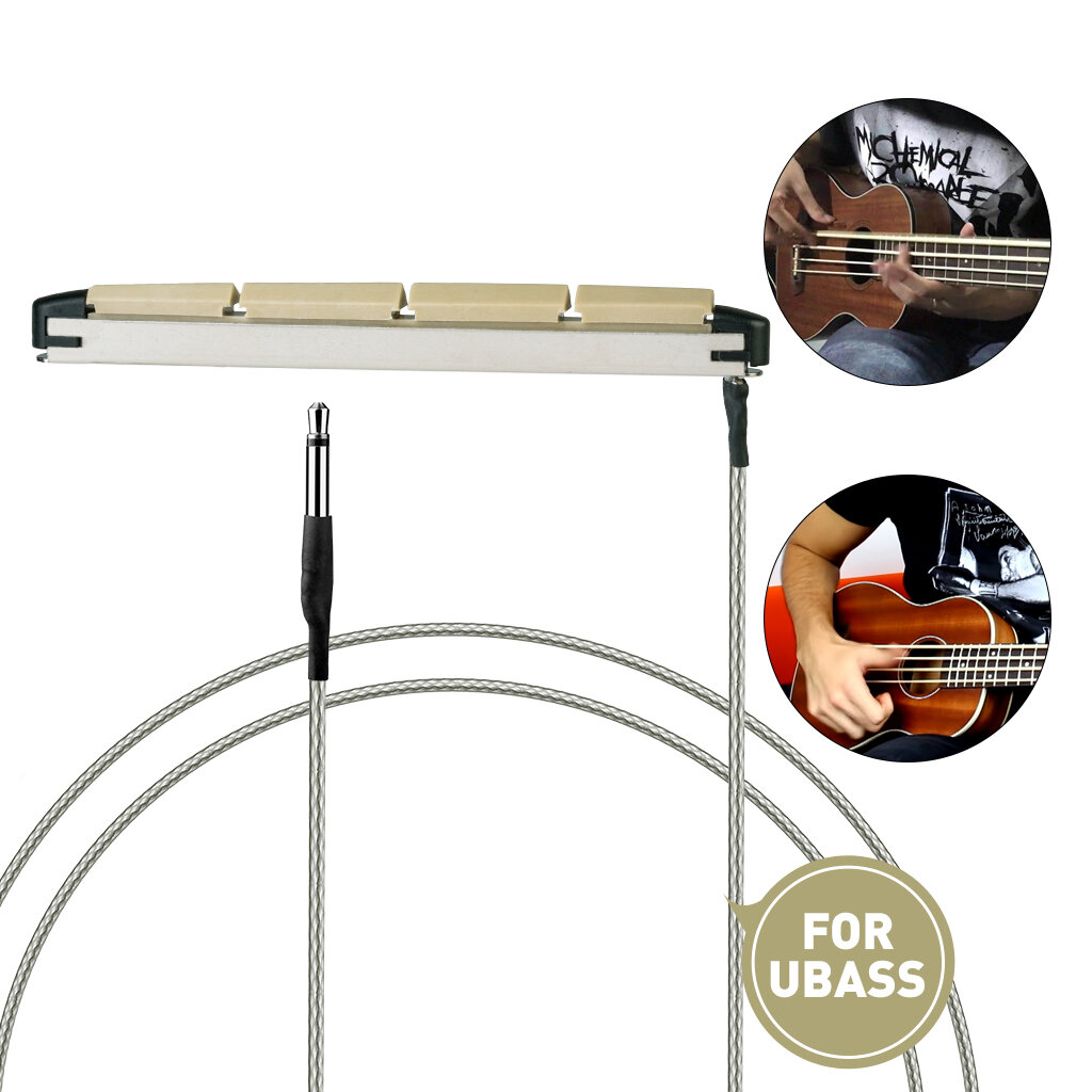 NAOMI 10PCS Bass Ukelele Piezo W/ Braided Wire Cable ABS Pickup Rod For 4 Strings Ubass Guitar Diy U