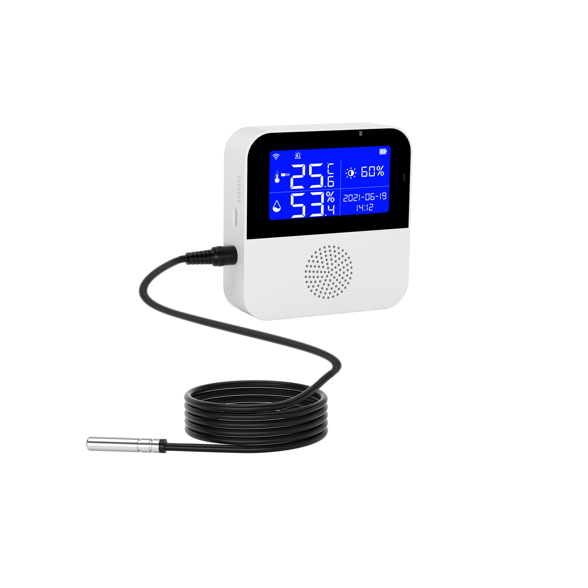 

Tuya WiFi Температура Влажность Датчик С LCD Дисплей Smart Life Дистанционный Монитор Внутренний Термометр Гигрометр Чер