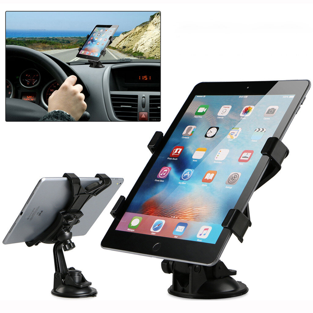 Bakeey 360? Rotatie Voorruit/Dashboard Auto Zuignap Auto Tablet Houder Beugel voor iPad tussen 7-10 