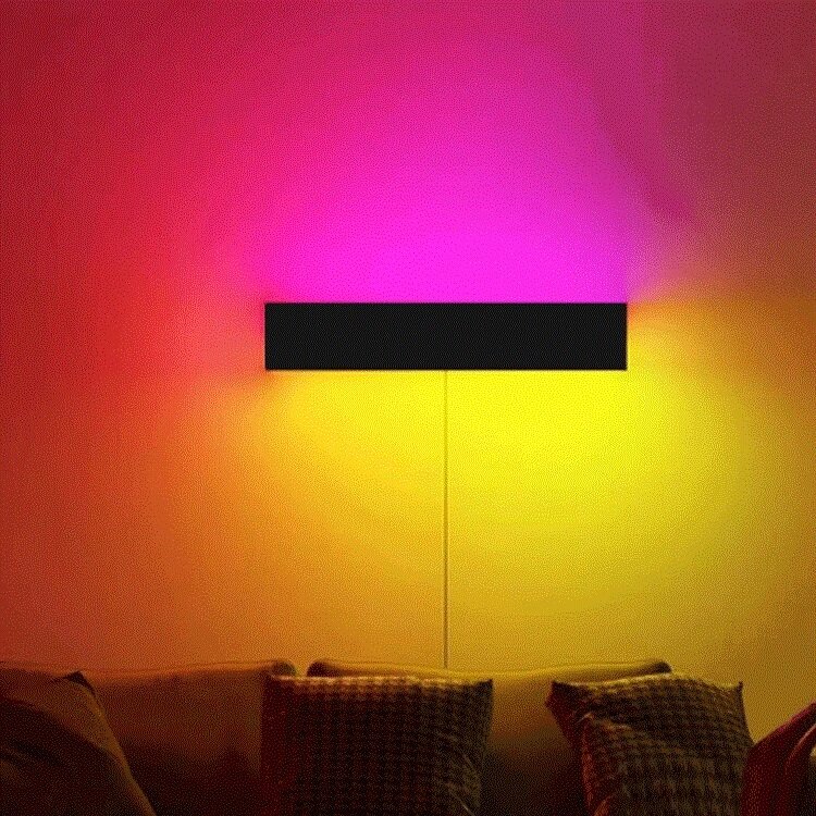 Moderne Minimalistische RGB LED Symfonie Wandlamp Slaapkamer Woonkamer Nachtkastje Sfeerlamp met Afs