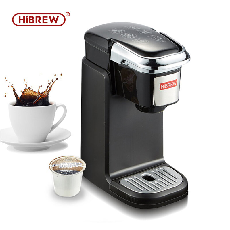 HiBREW AC-507Kコーヒーマシンローディングパウダーエスプレッソメーカー220V-240V 800W取り外し可能なドリップトレイ水タンクフィルターセキュリティシステム