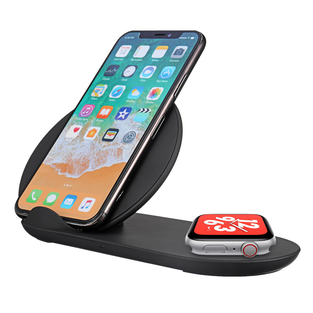 2 In 1 Qi Wireless Charger Phone Charger Watch Charger For iPhone/Samsung/Apple Watch Series