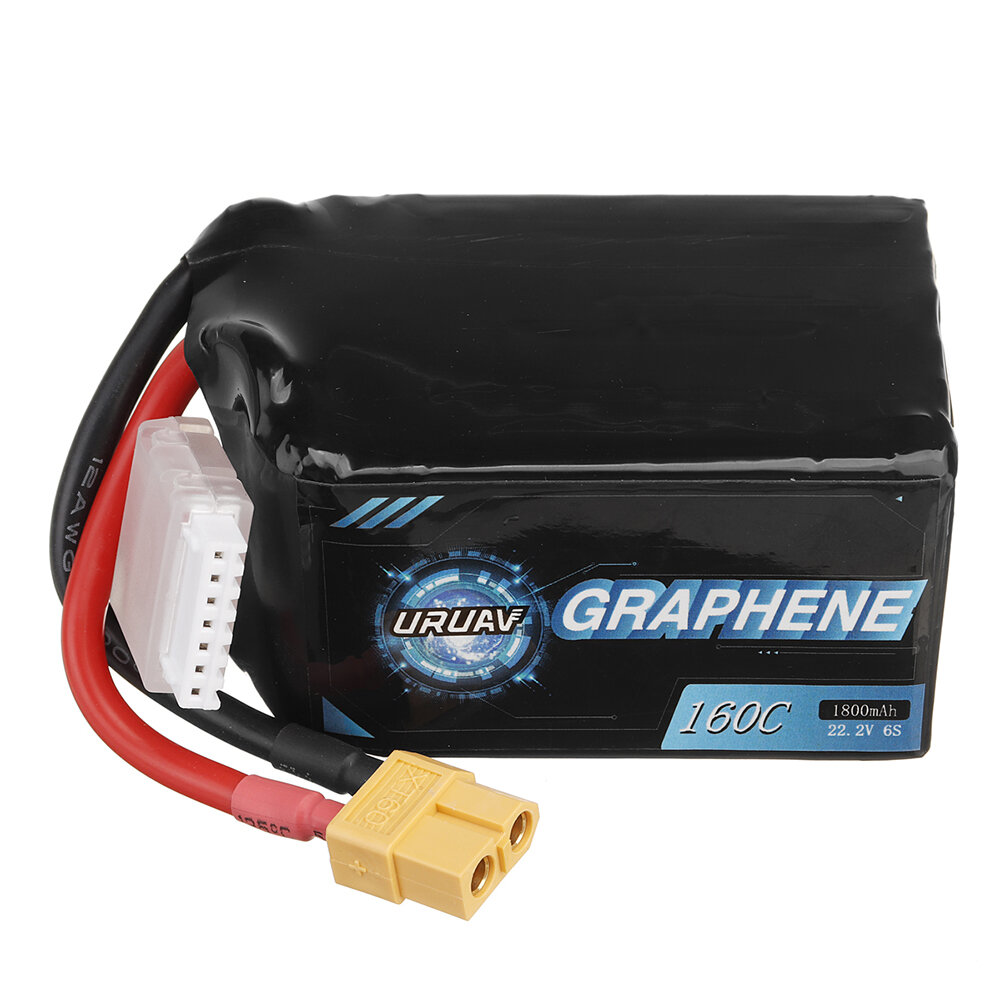 URUAV GRAPHENE V2.0 22.2V 1800mAh 160C 6S Lipo-batterij XT60-stekker voor FPV Racing Drone