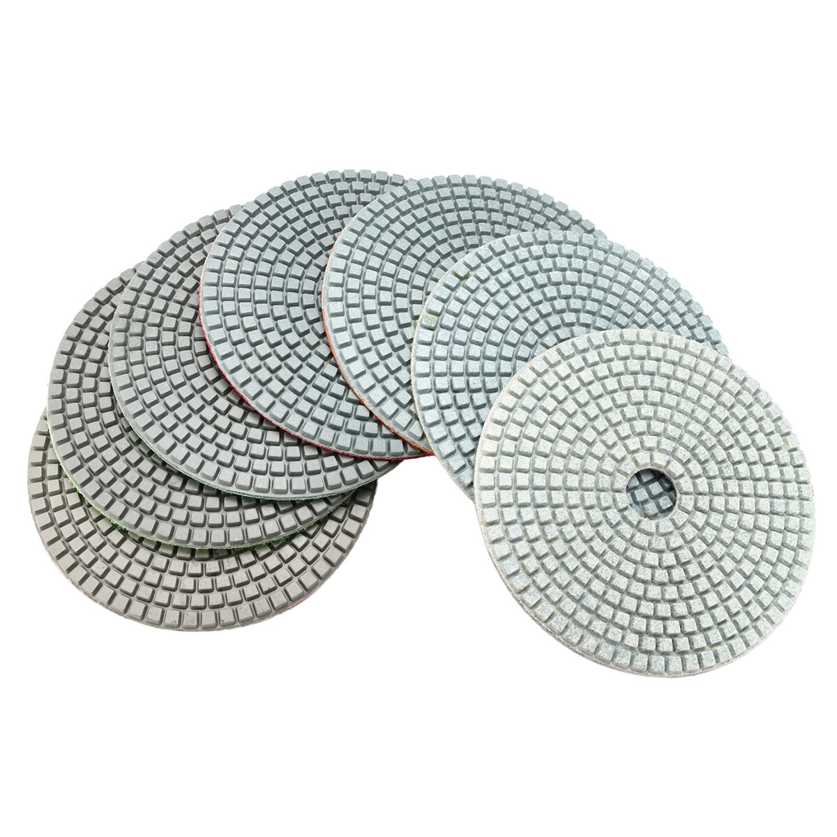

7 шт. 5 дюймов 50-3000 зернистость Алмазный полировальный круг Шлифовальный диск для мрамора, бетона, гранита, стекла