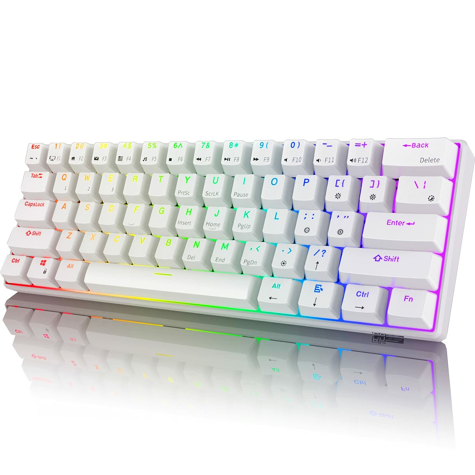 

Royal Kludge RK61 Triple Mode Mechanical Keyboard 2.4Ghz Wireless/Bluetooth/Wired 61 Keys RGB Hot Swappable Gaming Keybo