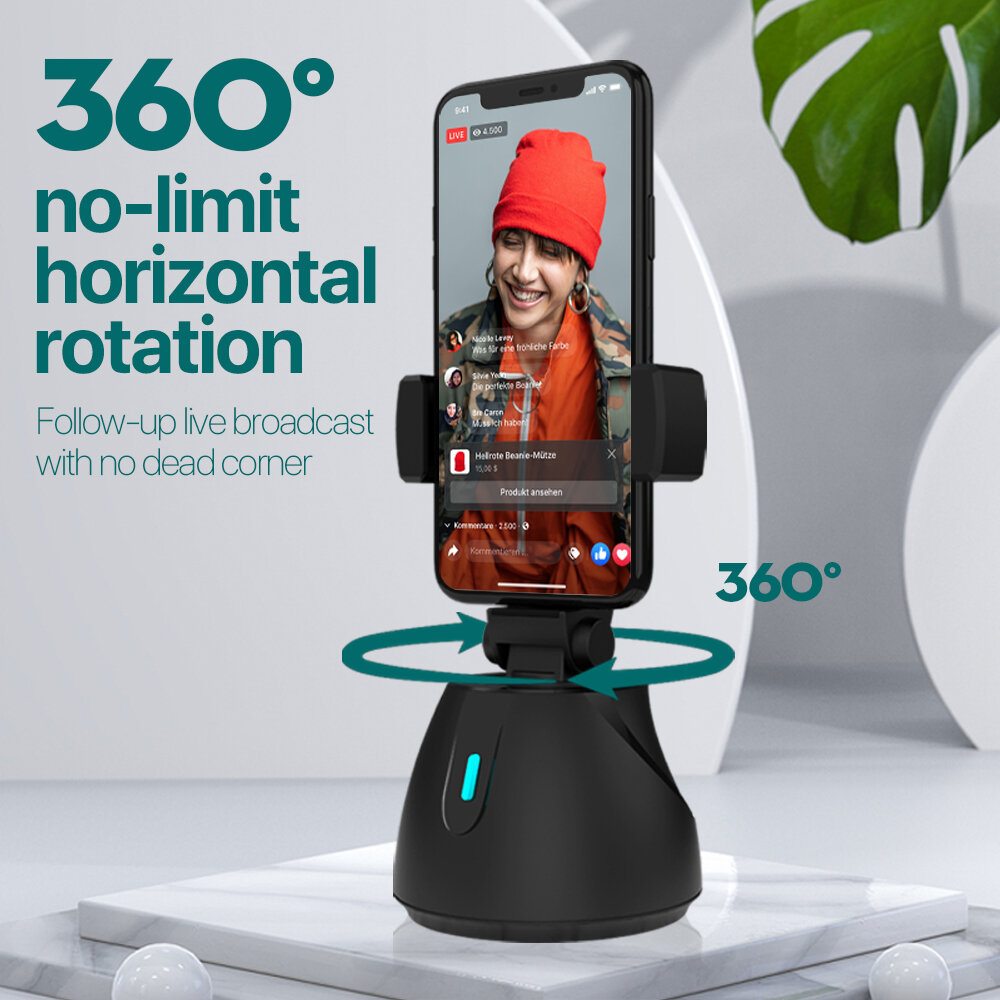 

Смартфон Gimbal Вращение на 360 градусов Автоматическое отслеживание Держатель для съемки Selfie Vlog Прямая трансляция