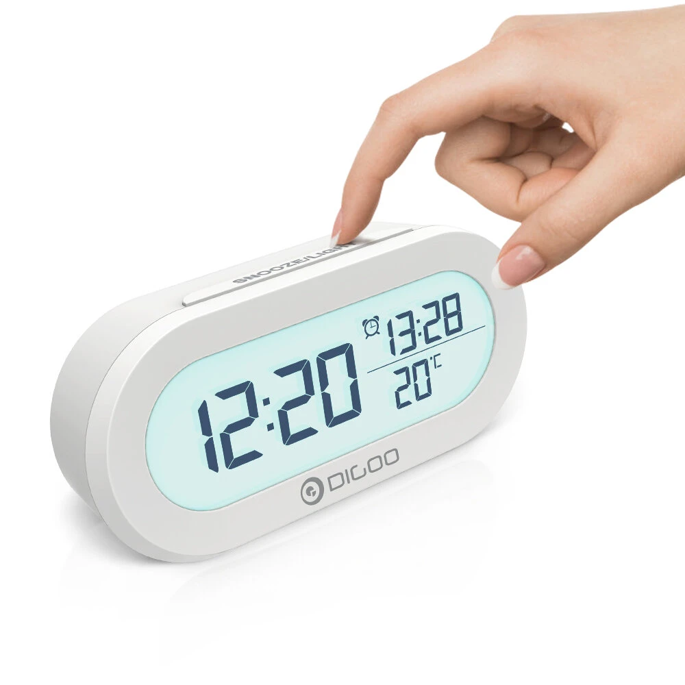 DIGOO DG-AN0471 Digital Alarm Clock Real-Time Temperature Display with Snooze Function