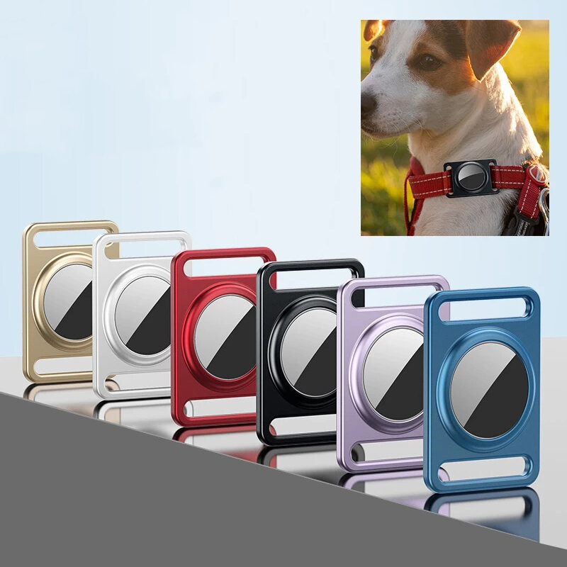 Bakeey Metalen Magnetische Beschermhoes GPS Finder Hond Kat Kraag Loop voor Airtags voor Apple Locat