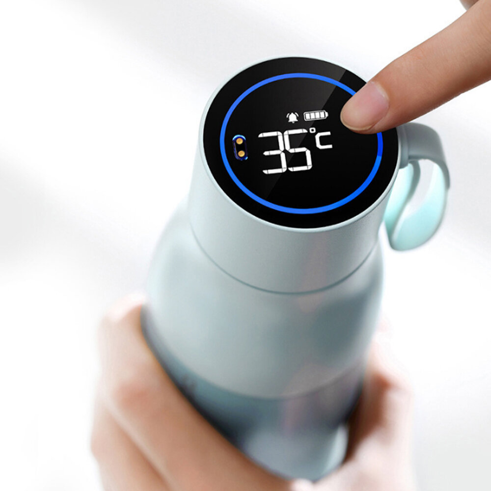 UAWEI Honor VSITOO 450 ml Vízpalack termosz LCD hőmérséklet kijelző Teszt vízminőség Bluetooth alkalmazás Izolált pohár Mágneses töltés