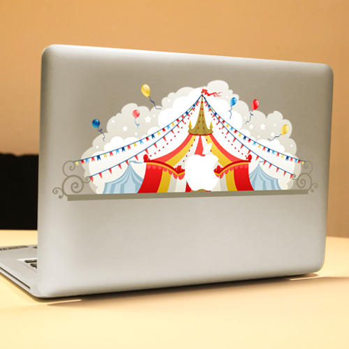 Image of PAG Circus Dekorative Laptop Aufkleber Abnehmbare Luftblase geben Selbstklebende Partial-Farben-Haut-Aufkleber