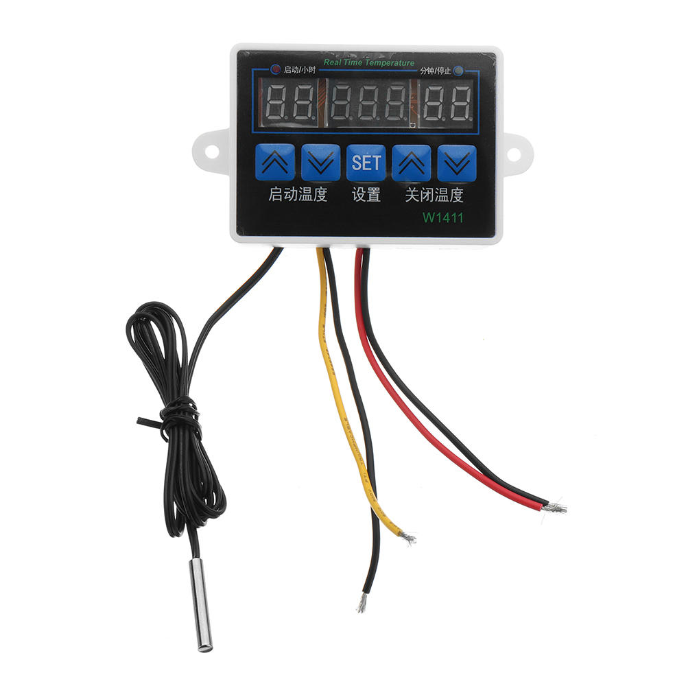 W1411 12 V 24 V 220 V 10A LED Digitale Temperatuurregelaar Thermostaat Schakelaar Sensor voor Kassen