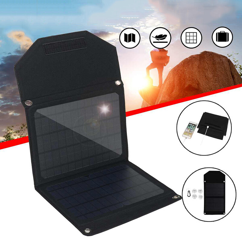 IPRee® 12W 18V Folding Solar Panel Portable High Efficiency Battery Charger for Camping Climbing Boat Car