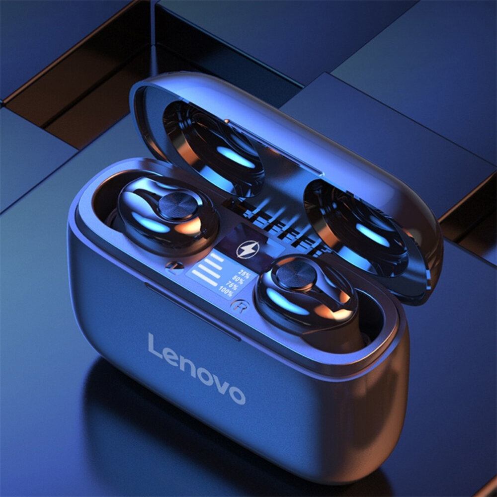 Lenovo HT18 TWS bluetooth5.0イヤホンHiFiステレオ1000mAhLEDパワーディスプレイHDコールタッチコントロールスポーツヘッドフォンイヤフォン