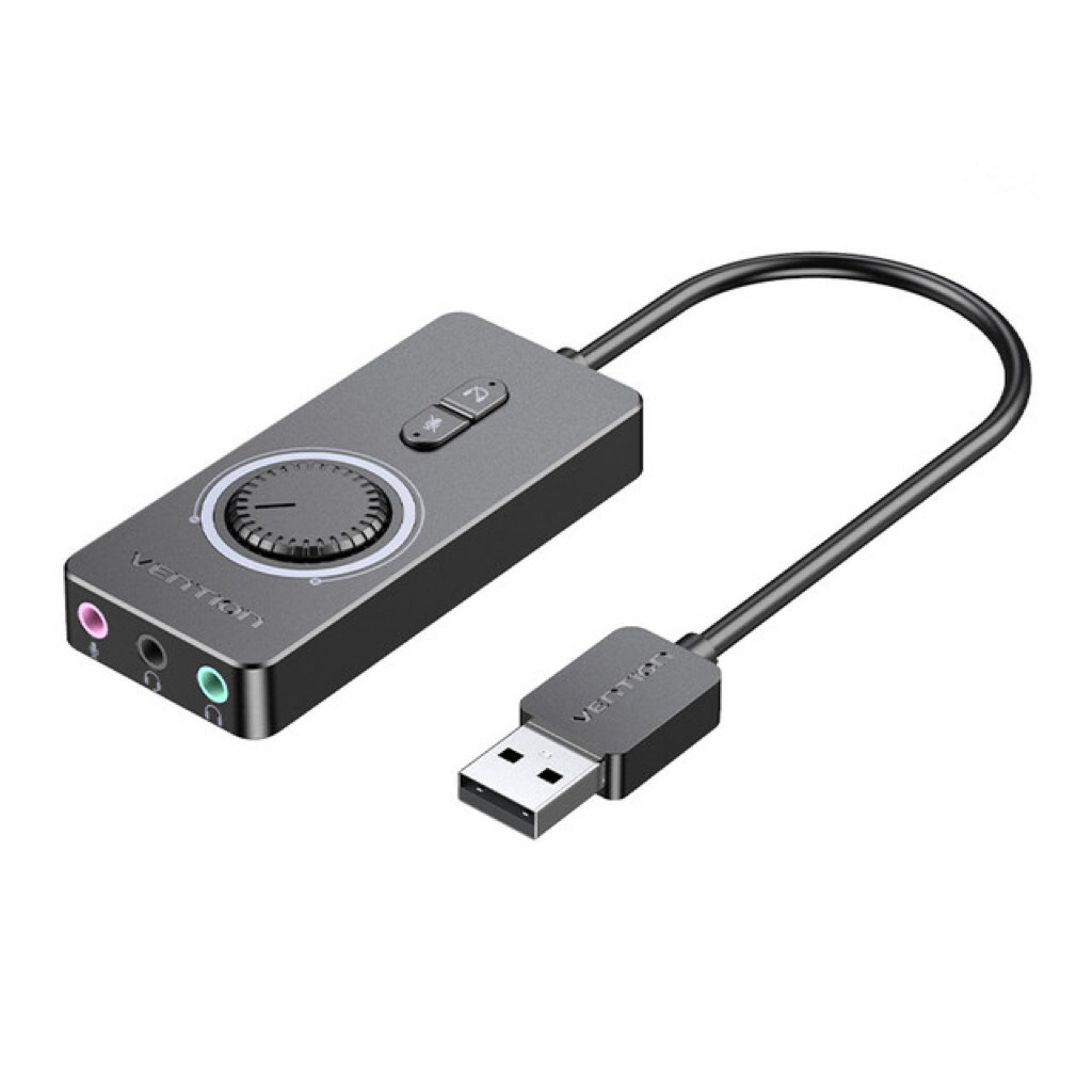 Vention USB External Sound Card to 3.5mm Audio Adapter to Earphone Microphone0.15m/0.5m/1m