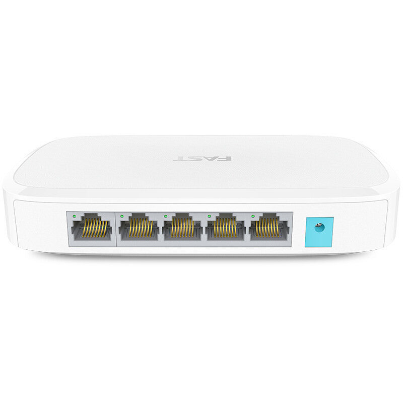 

FAST 5 Port Gigabit Network Switch Ethernet Switch Splitter Plug and Play Traffic Optimization Desktop Fanless Ethernet