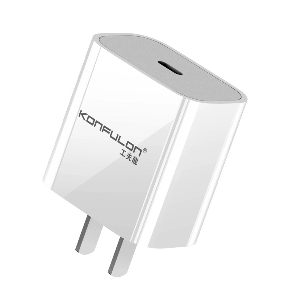 Konfulon C71 20W PD-oplader Snel opladen met Type-C oplaadkabel US EU-stekker voor iPhone 12 Pro Max