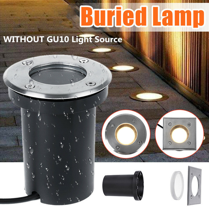 

LED In-ground Light AC220V Buried Lights GU10 Waterproof IP67 Outdoor Recessed Spot Ground Lamp Underground Floor Lamps