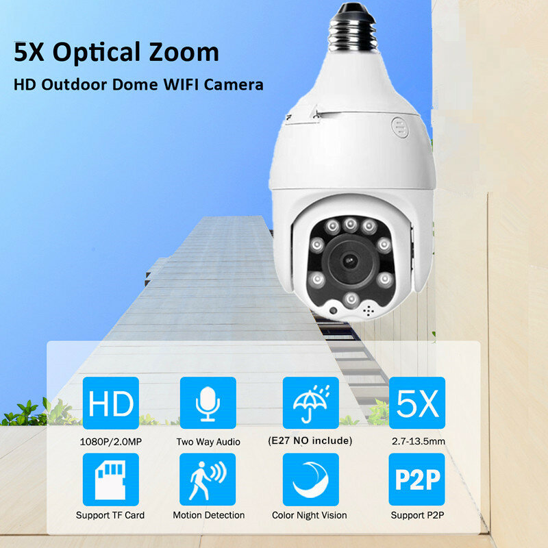 

ECQ06-2MP-5X 1080P IP 5 x Optical ZoomCamera WiFi Wireless Auto Tracking 2MP Night Vision PTZ Waterproof Speed Dome Su