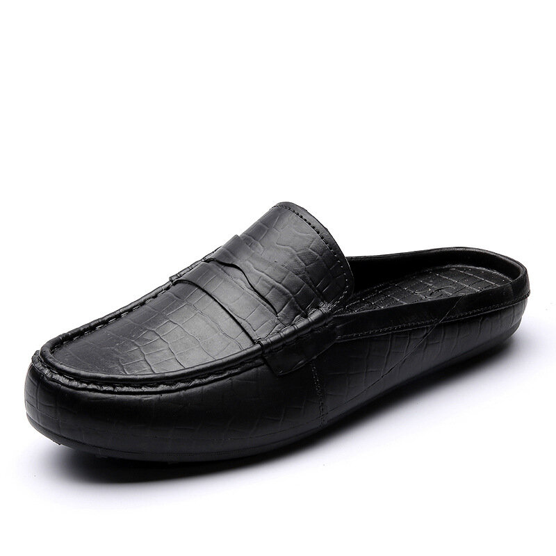 Men Casual Beach Outdoor Driving Backless Slippers