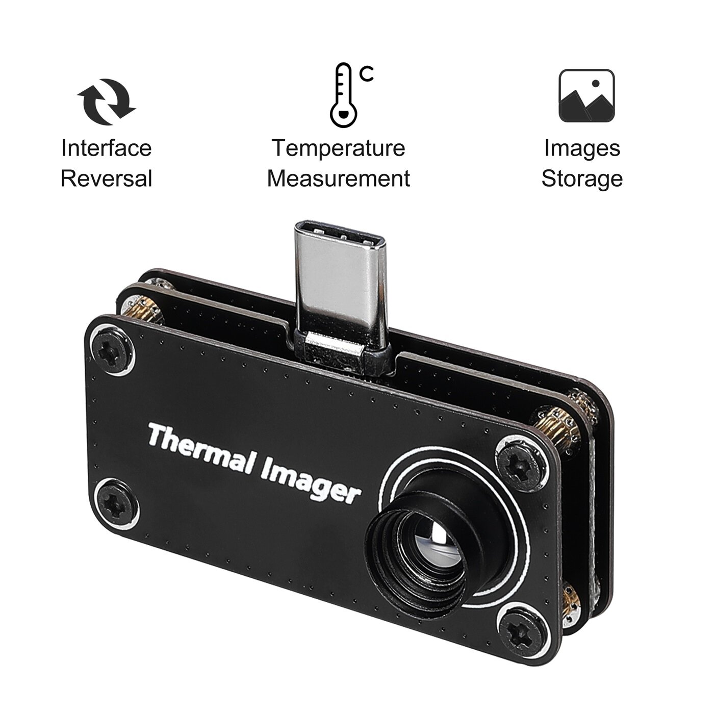 

TIOP01 32*32 Resolution Infrared Thermal Imager -20~1000°C Multifunction Temperature Measurement Type-C Interface for An