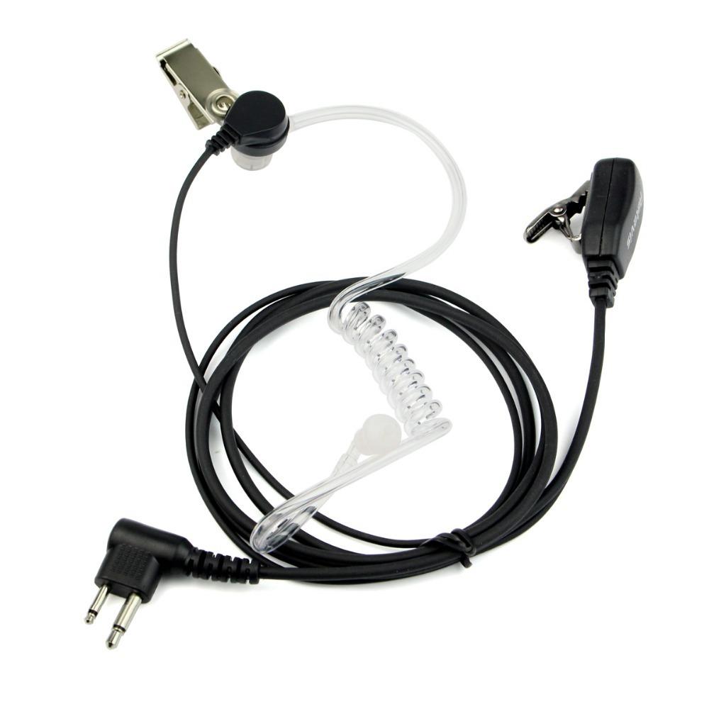 2Pin Covert Acoustic Tube Earpiece Headset Mic for Motorola Two Way Radios new