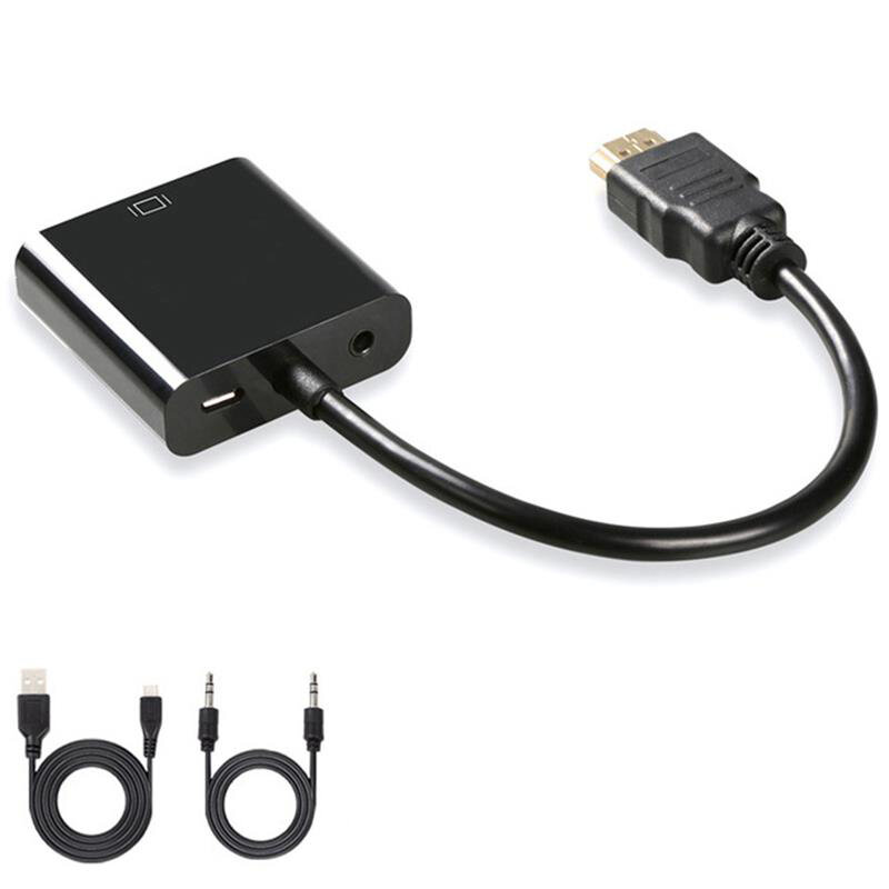 

QGEEM QG-HD07 HDMI to VGA Adapter Digital to Analog Video Audio Converter For Xbox 360 PC Laptop TV Box