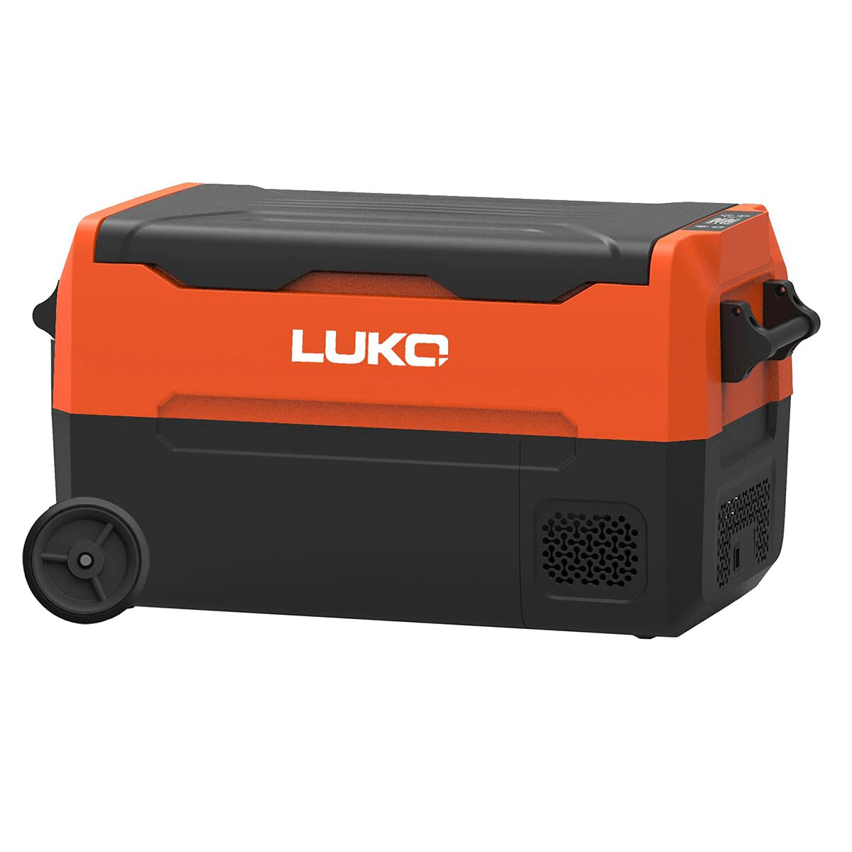 [EU-Direkt] LUKO Tragbarer Mini-Kühlschrank mit Rädern, 12-Volt-Autokühlschrank, 35-Liter-Gefriertruhe für Camping, LKW, Reisen mit dem Auto und zu Hause.