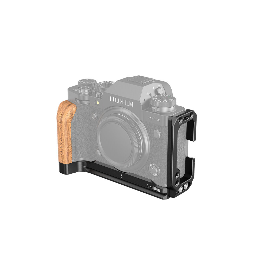

SmallRig 2811 XT4 Camera L Plate L Bracket for FUJIFILM X-T4 Camera Wooden Side Grip Arca Compatible Plate Quick Release