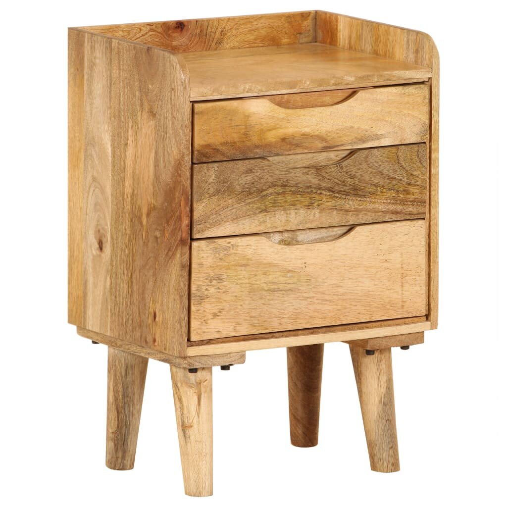 Bedside Cabinet Solid Mango Wood 15.7″x11.8″x23.4