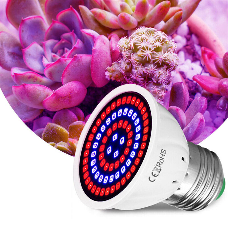 E27 LED Plant Growth Light 48/60/80 LED Indoor Hydroponic Flowers Seedlings Grow Light Lamp Bulb For