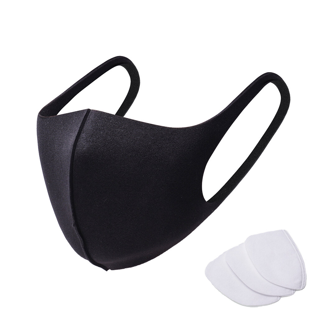 

Washable Reusable PM2.5 N95 Anti Air Pollution Face Mask with 3 Filters Mask Pad