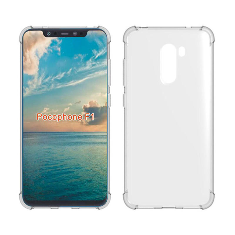 

Bakeey™ Four-corner Shockproof Transparent Soft Back Cover Protective Case for Xiaomi Pocophone F1 Non-original