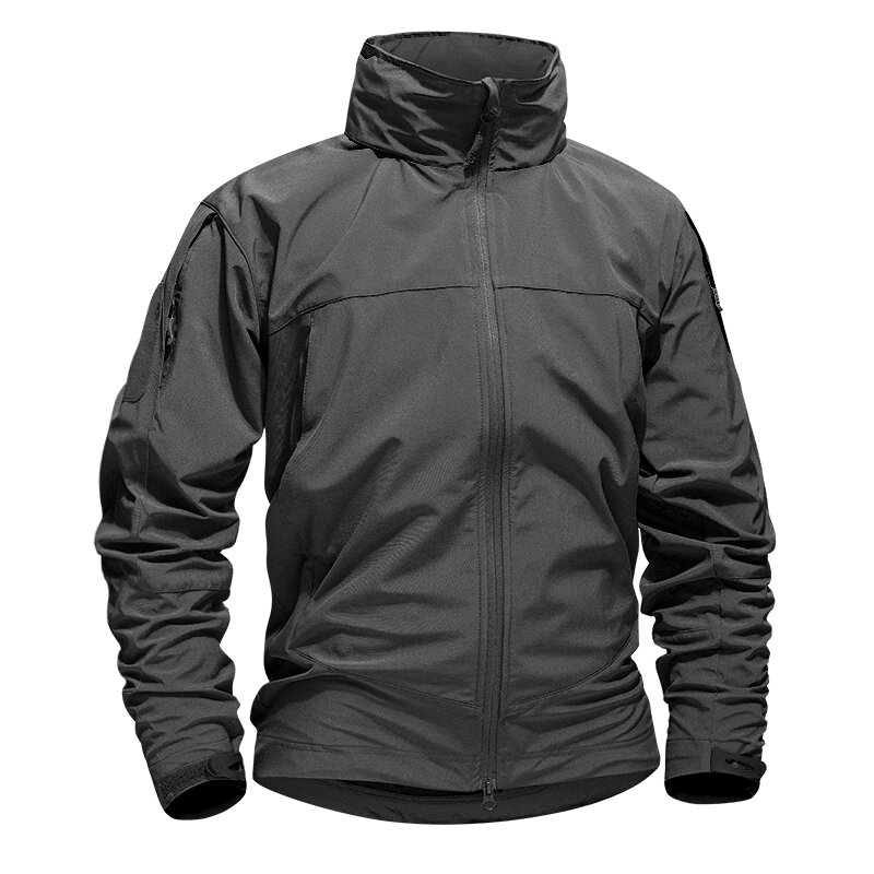 Männer haben die taktische Jacke TENGGO SoftShell wasserdichte Windjacke Quick Dry Coat Outdoor-Kapuzenjacke Casual Outwear.