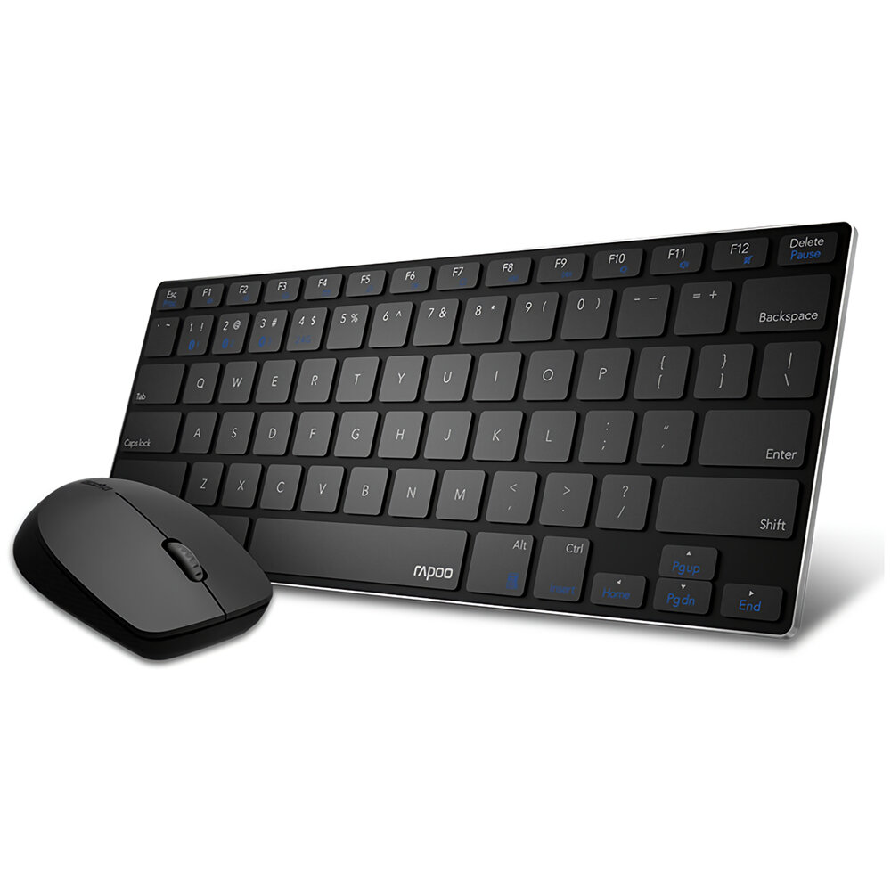 

Rapoo 9000G Wireless Keyboard & Mouse Set bluetooth 3.0/4.0 2.4GHz Multi-Mode 78 Keys Keyboard 1300DPI Mouse for Mac Win