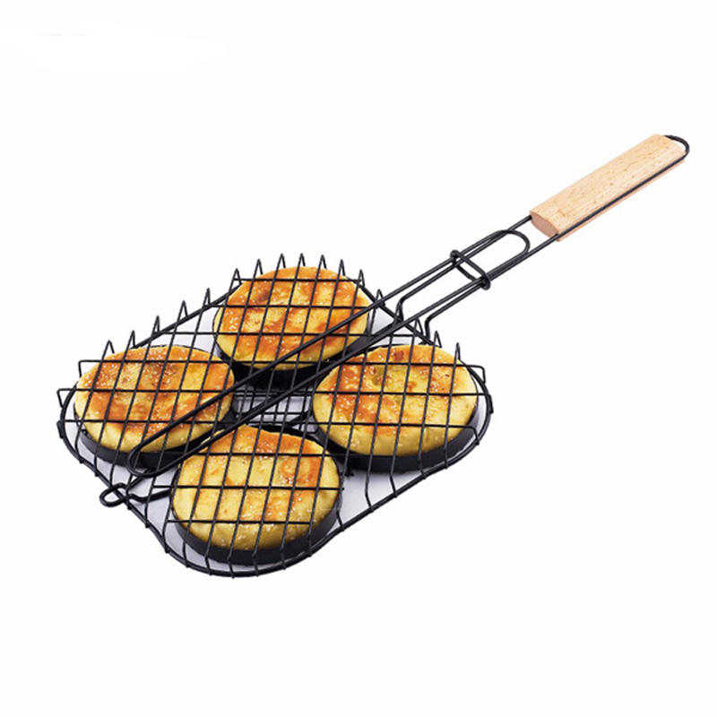 IPRee® Portable Barbecue Grill Outdoor Non-stick Fish Hamburger BBQ Tong Barbecue Accessories